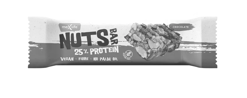 MaxLife Tyčinka Nuts Bar 25% protein čokoláda 40 g